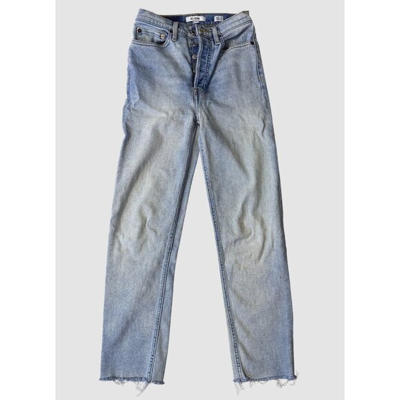 Re/Done Vintage Inspired High-Rise Button-Fly Light Wash Straight Jeans Size 24 - Picture 7 of 11